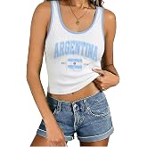 Soccer Cup Graphic Tank Top Brazil USA Flag Sleeveless Jersey Casual Sport 2026 Game Day Tops for Fans