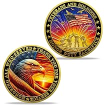 Memorial Day Gift BHealthLife Poppy Military Challenge Coin - Memorial Coin For Veterans & Service Members Heroes Remembrance Coin