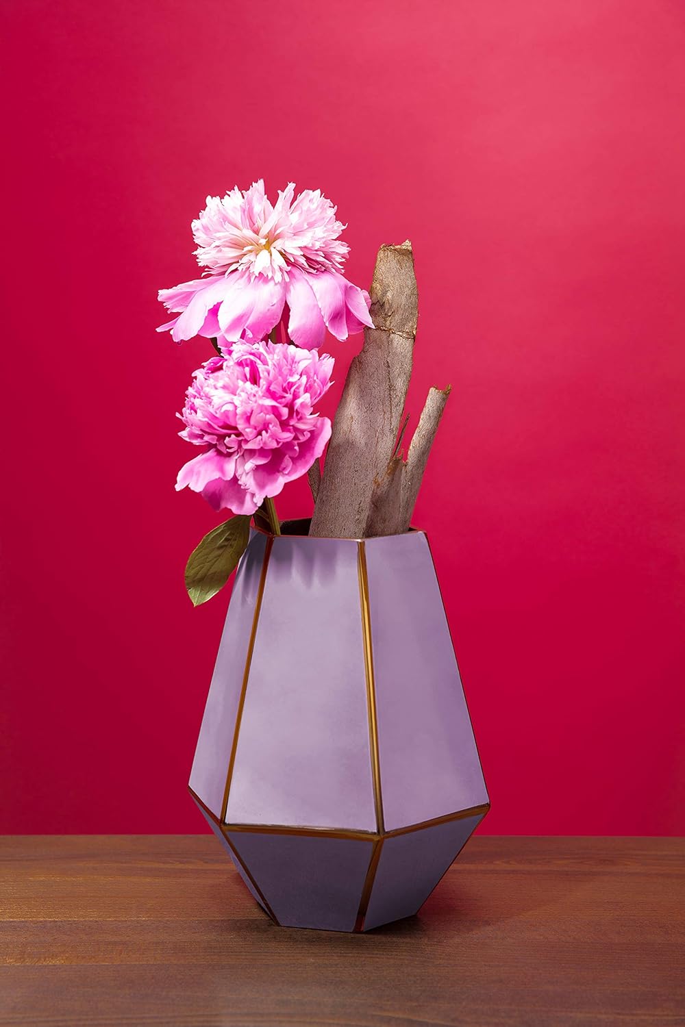 Amazon Com Kare Vase Art Pastel Purple Lilac 21 X 21 X 26 Cm Kitchen Dining