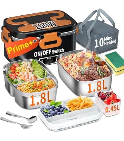 Lancheira Elétrica Com 2 Potes - Comida Quente Em Qualquer Lugar Pra Adultos