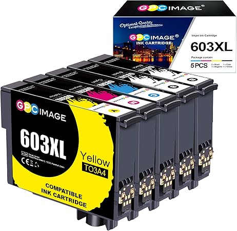 GPC Image 603XL Ink Cartridges Compatible for Epson 603 Ink Cartridges to use with Epson XP-3100 