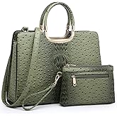 Womens Handbag Top Handle Shoulder Bag Tote Satchel Purse Work Bag with Matching Wallet