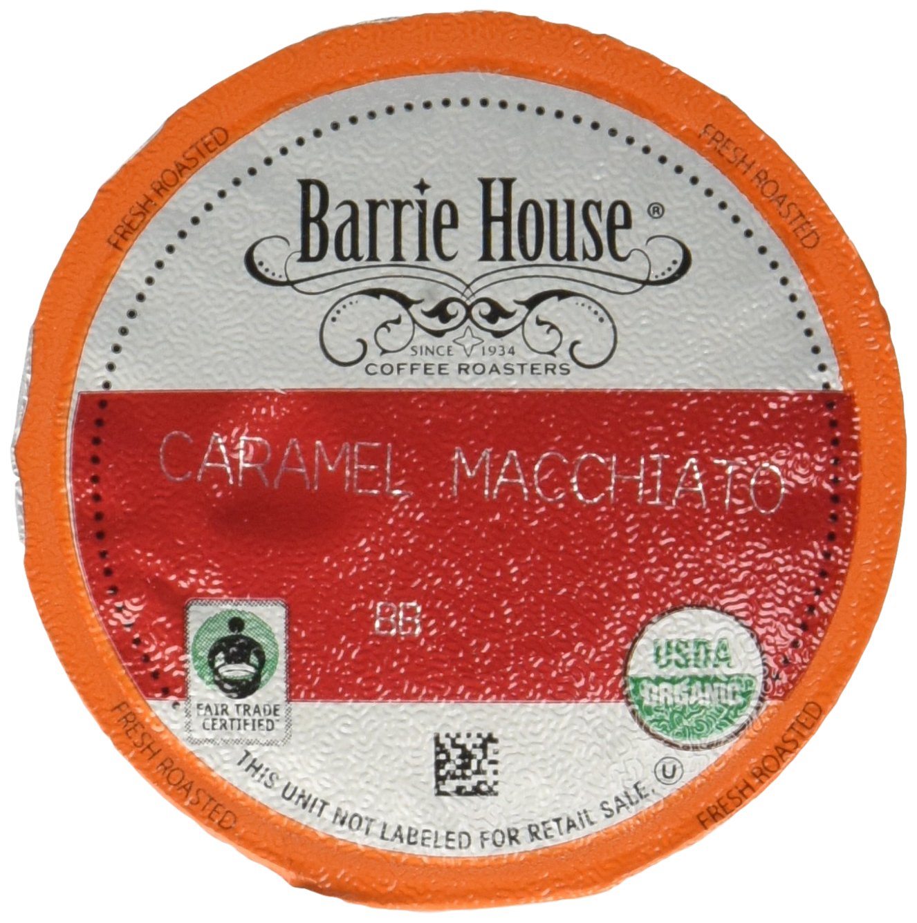 Barrie House Fair Trade Organic Caramel Macchiato Single Serve Capsules (24 Capsules)