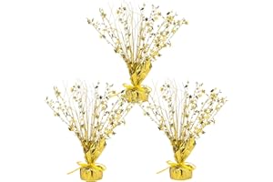 Crowye 3 Pieces Metallic Foil Spray Centerpiece Christmas Party Star Table Decoration Burst Centerpieces Fall Table Decor for Birthday New Year 2026 Party Holiday(Gold)
