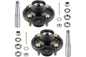 OKSTENCK 2000lb Trailer Axle Kit,4 on 4" with 1" Round BT8 Spindle Trailer Driven Wheel Hub,Enhancing Stability During Towing