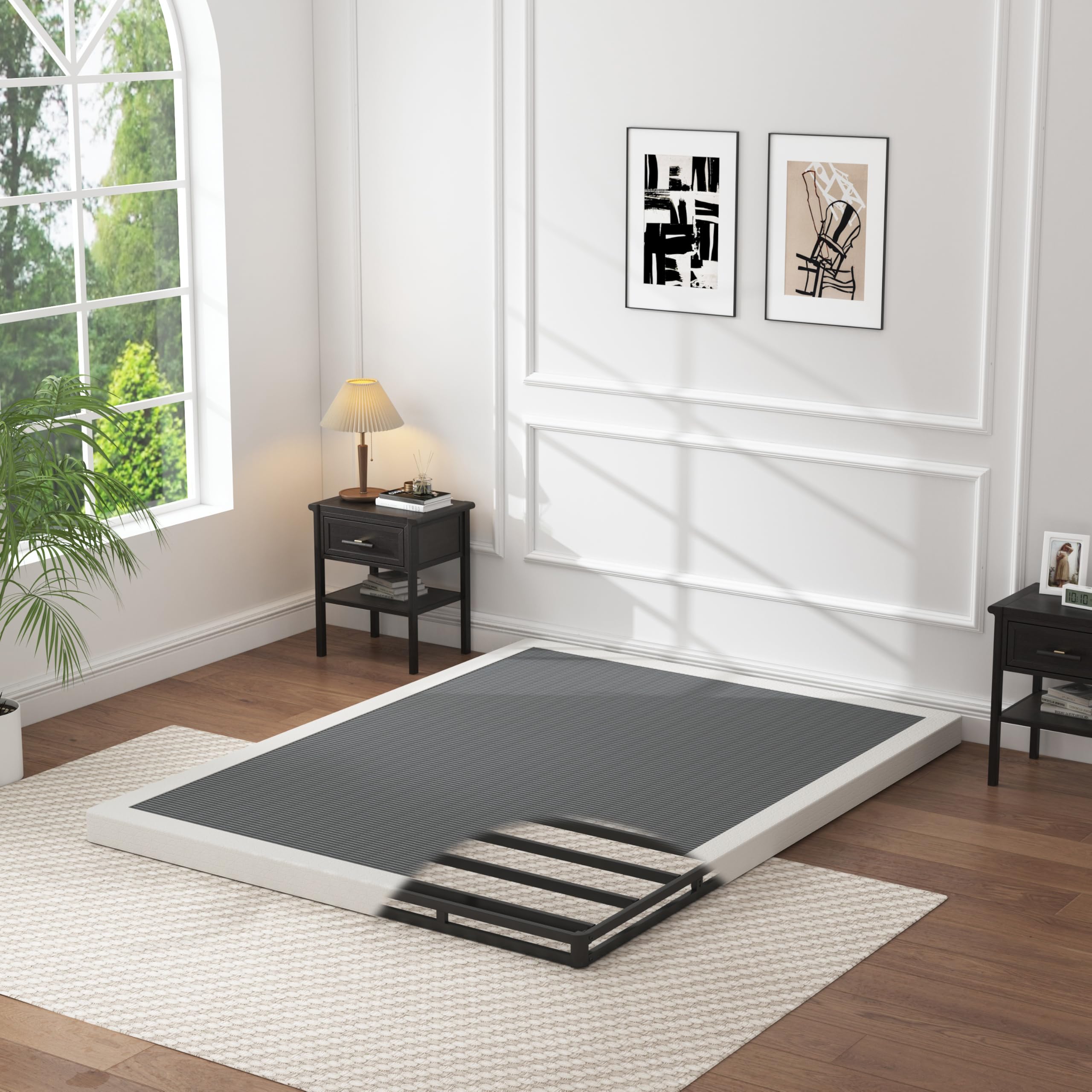 Photo 1 of OSASET Low Profile Box Spring Full - 3 Inch Box Spring Full Heavy Duty Bed Foundation Metal Bed Base Easy Assembly