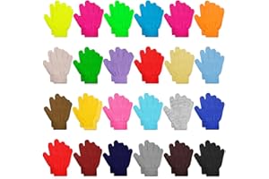 ONESING 24 Pairs Kids Gloves for Boys Girls Warm Toddler Knitted Winter Gloves Bulk Stretchy Warm Gloves for Children
