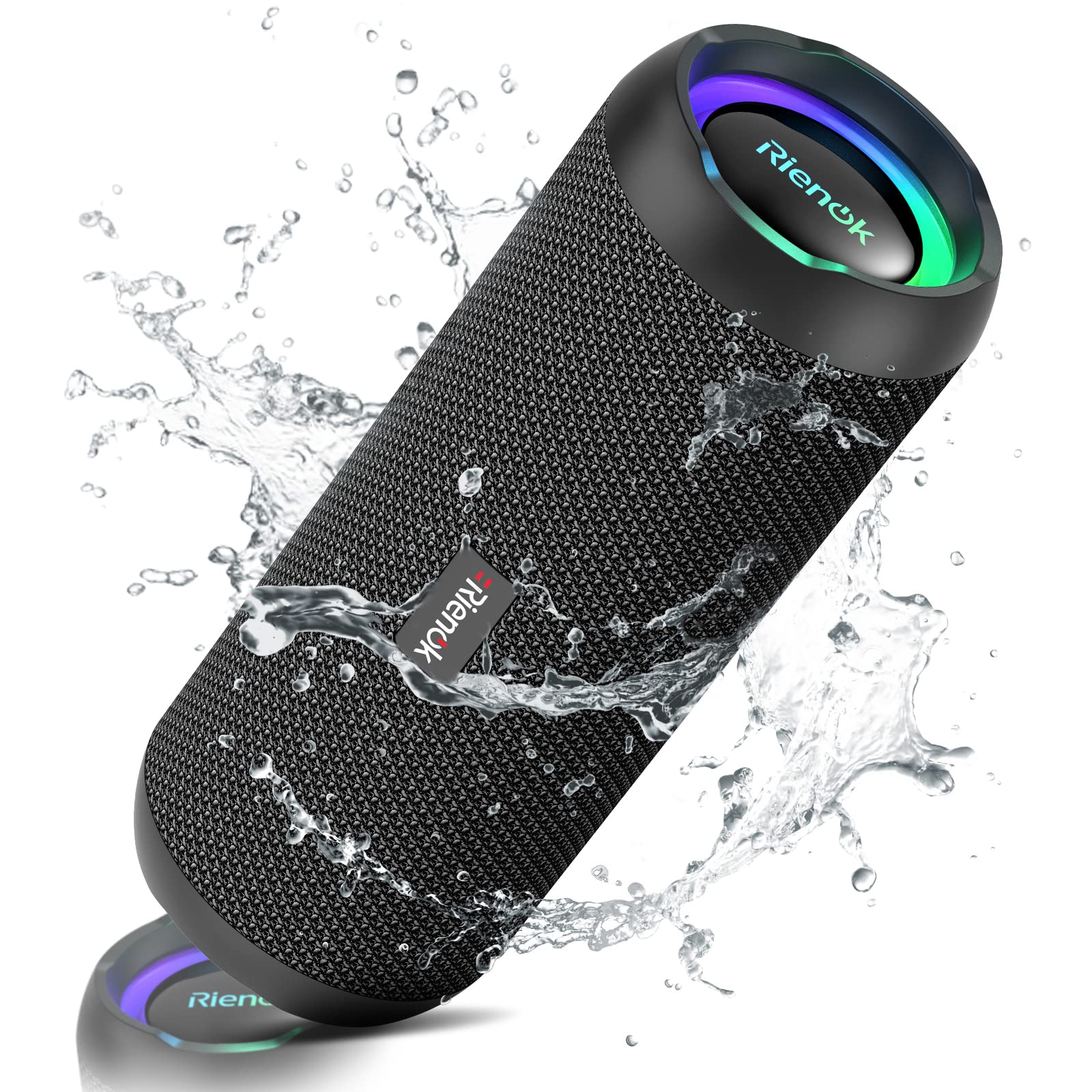 RIENOK Portable Bluetooth Speaker 30W Dual Pairing True Wireless Stereo ...