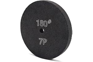 CAQUXIL Deburring Wheel 8 Inch, 1" Wide, 3/4" Arbor, Nylon Fiber Buffing Wheel Polishing Wheel for Bench Grinder, 7P, 180 Grit