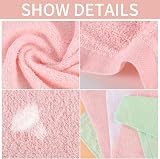 Lanjue 6 Pack Bamboo Flannel Face Cloth 12 x 12 Inch Reusable Facial Towels view 3