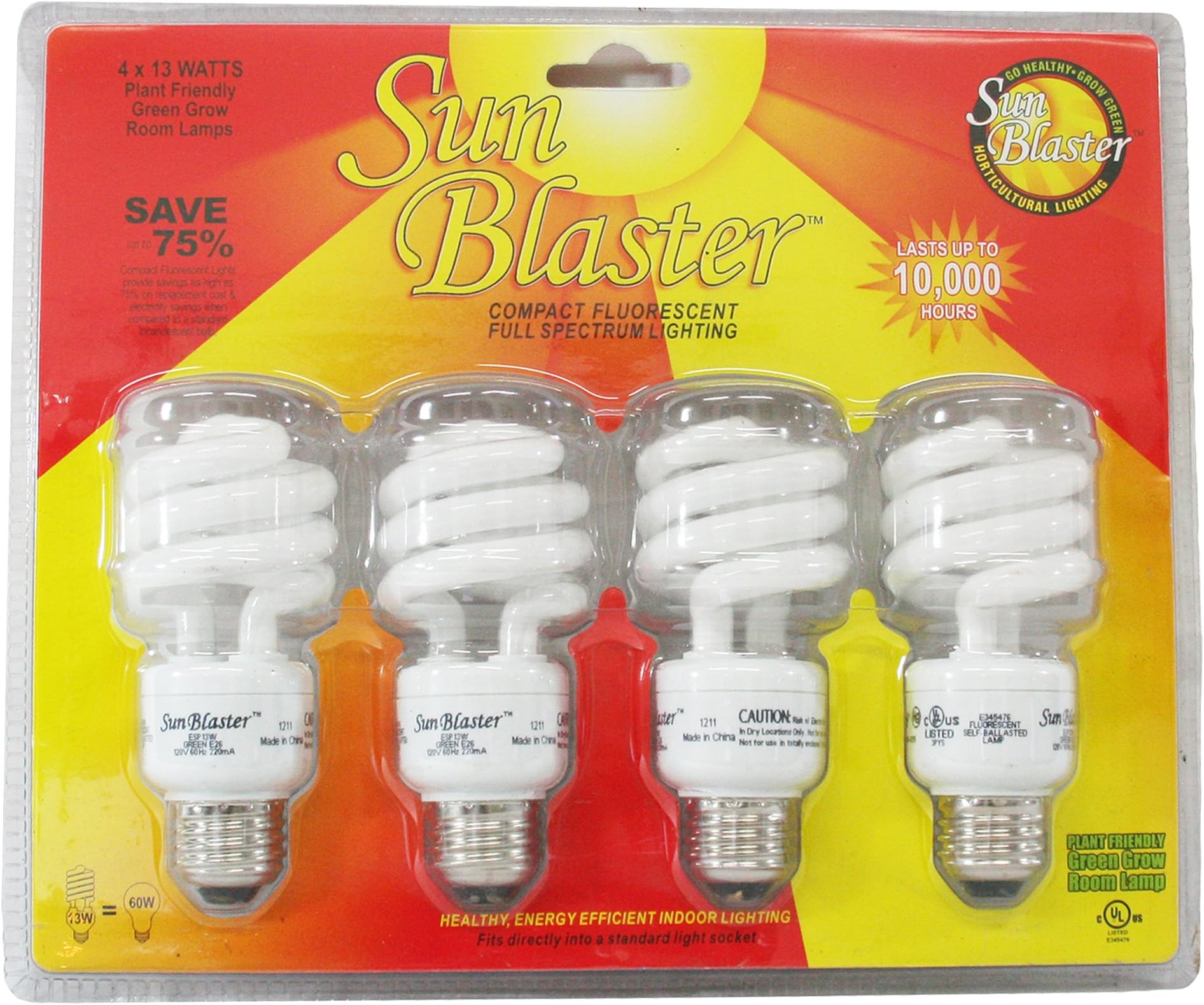 Future Harvest Development Sun Blaster Green Work Light, 13-Watt, 4-Pack