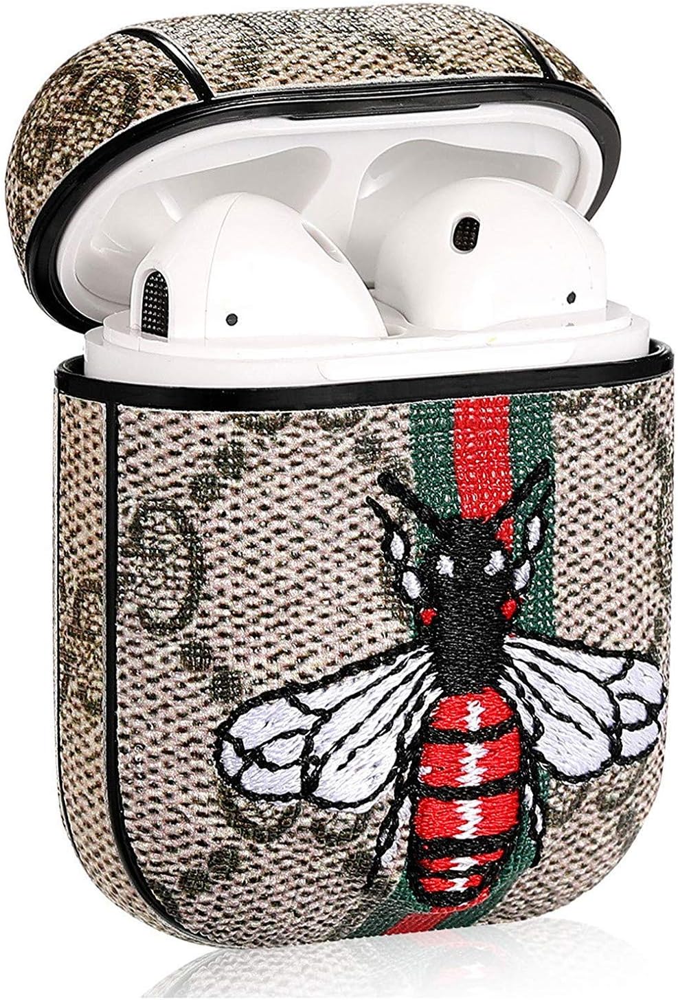 Airpods Case with Keychain Clip Portable Protective Shockproof Headphone Case Accessories Compatible Apple Airpods 1/2 Charging Case