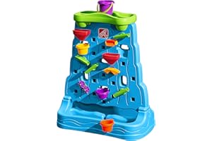 Step2 Waterfall Discovery Wall, Kids Double-Sided Water and Sand Activity Sensory Table, Summer Outdoor Toys, 13 Piece Toy Accessories, For Toddlers 1.5+ Years Old