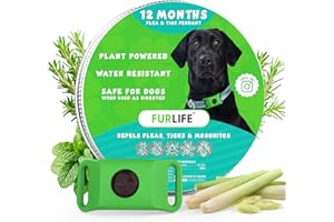 FurLife Green Dog Tag, Flea and Tick Prevention for Dogs - Waterproof Pendant for Collar, Safe for All Breeds
