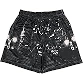 DIOTSR Mens Skyline Graphic Shorts Casual Streetwear Cool Basketball Shorts Running Workout Shorts with Pockets