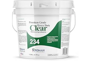 ROMAN Products 234 Heavy Duty Clear Wallpaper Adhesive, Strippable, 1-Gallon (280 Sq. Ft.)
