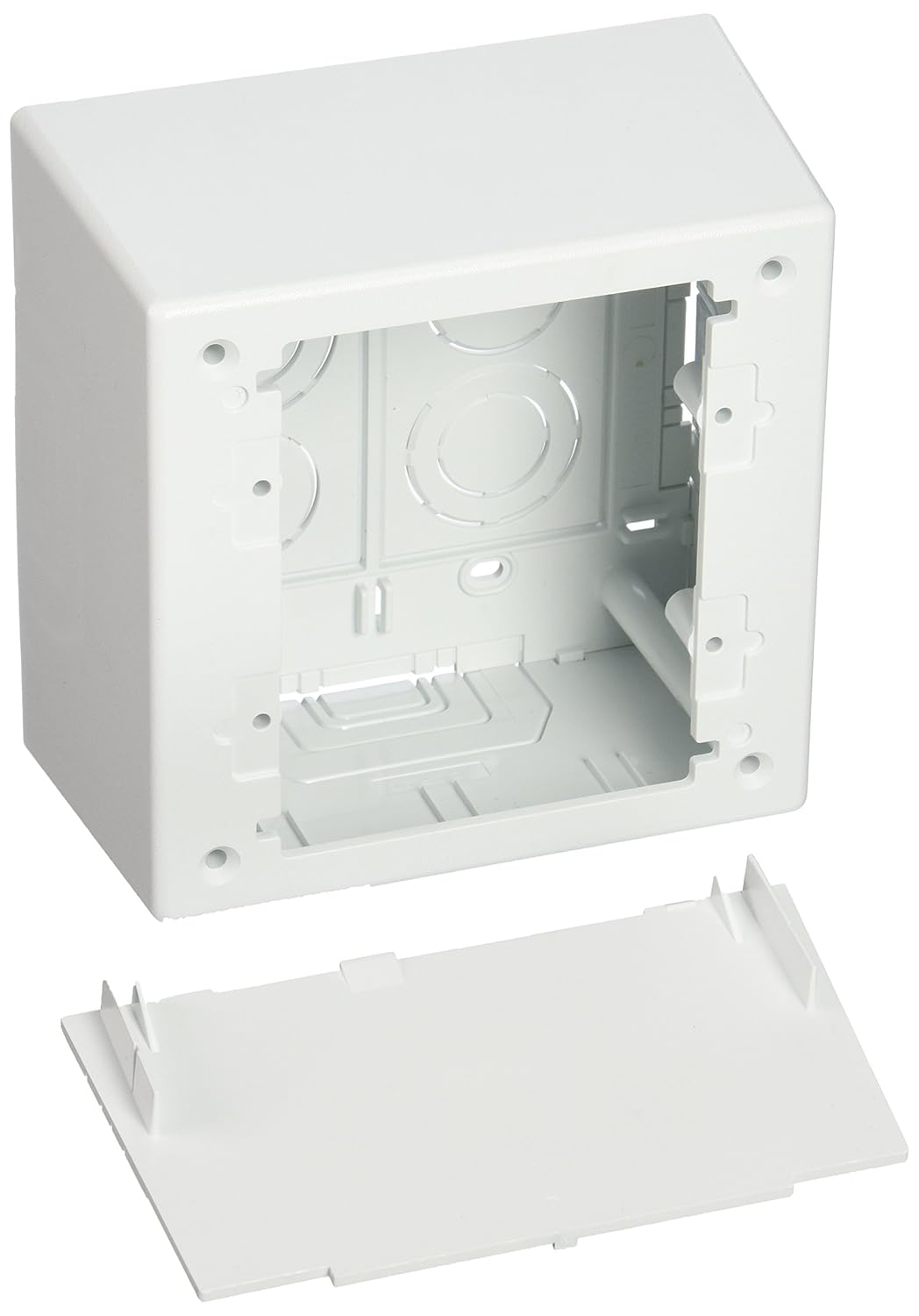 Panduit JBP2DWH 2-Gang Deep Outlet Box, White, 2-Piece