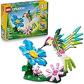 LEGO Creator 3 in1 Wild Animals: Colorful Hummingbird Building Toy for Girls, Boys, & Kids, Ages 8+ - Build a Bird, Butterfly