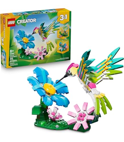 JMBricklayer Colibri Mécanique 1704 Pièces – Ailes Articulées, LED 12 Modes – Décoration Cyberpunk – Cadeau 14+