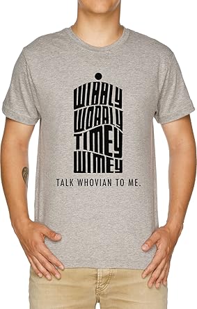 Vendax Talk Whovian to Me Herren T-Shirt Grau