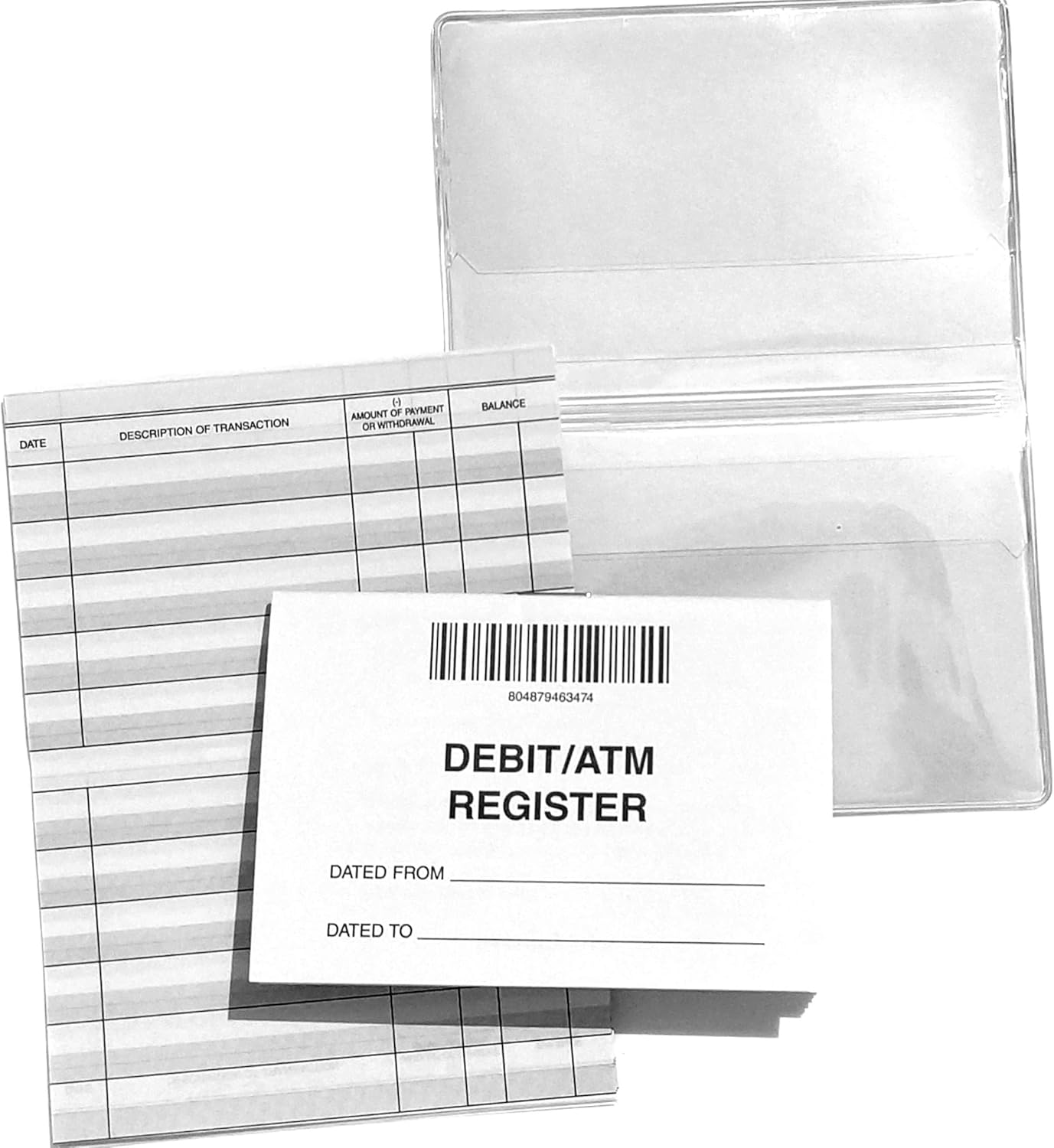 Amazon Com Debit Registers Atm Mini Checkbook Registers With Balance Column Set Of 10 1 Free Cover Check Registers Office Products