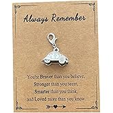 AMOBESTER 3D Mini Car Clip on Charms Zipper Pull Necklace Brcalet Charms