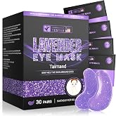 Taimand Under Eye Patches (30 Pairs), Eye Mask for Dark Circles, Lavender | for Puffy Eyes, Bags and Wrinkles, with Collagen, Hyaluronic Acid, Relieves Pressure, Revitalises Skin for Women and Men