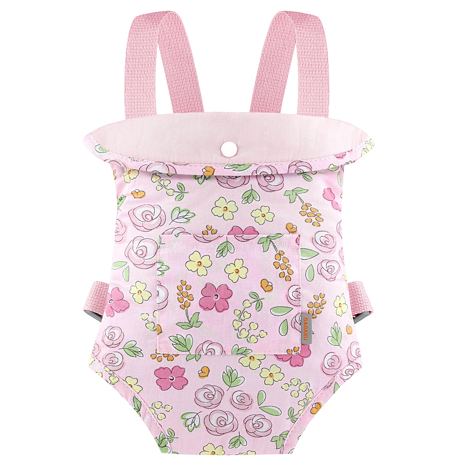 GAGAKU Baby Doll Carrier, Reborn Baby Doll Accessories, Toys Doll Baby Carrier for Little Girls, Pink - Moonflower โ image 1