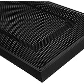 BEHERO Front Door Mat Outside Entrance, 36" x 17" Heavy Duty Rubber Outdoor Mats Enlarged for Entryway, Welcome Matt Outdoor, Dirt Trapping Waterproof Exterior Entry Mats, All Weather Doormat Black