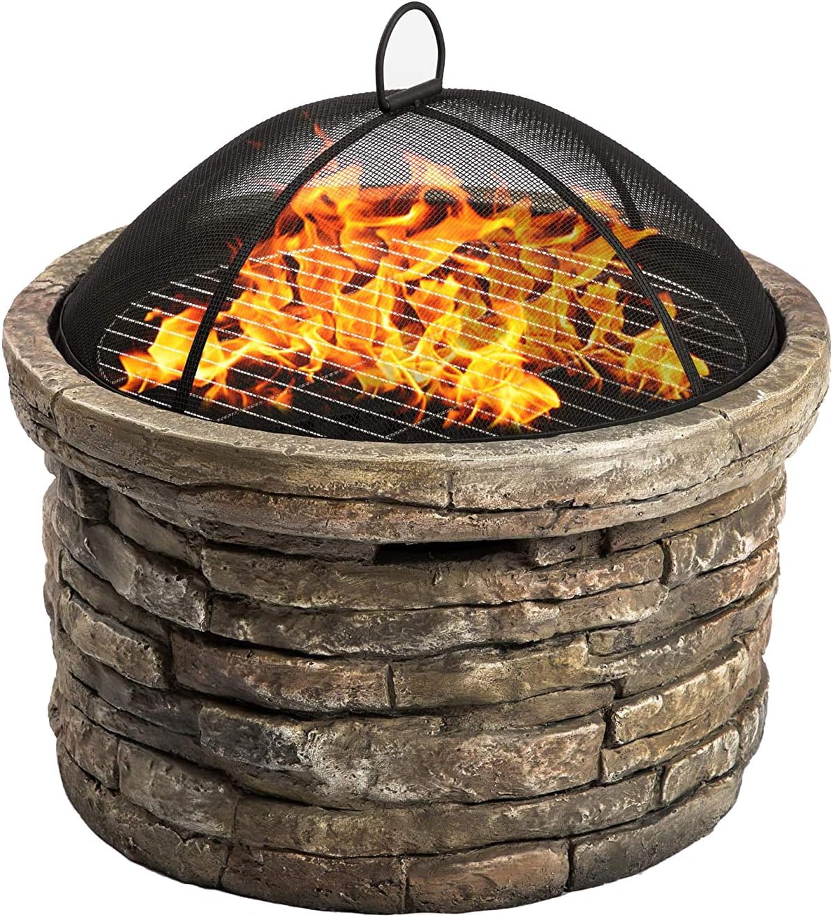 Centurion Supports Fireology Samui Majestic Garten Und Terrassenheizung Feuerstelle Und Grill Mit Eco Stone Finish Amazon De Garten