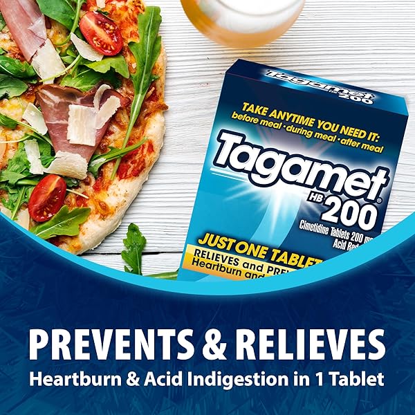 TAGAMET HB 200 MG CIMETIDINE ACID REDUCER AND HEARTBURN RELIEF, RELIEVES AND PREVENTS INDIGESTION, ICY COOL MINT FLAVOR, 30 COUNT
