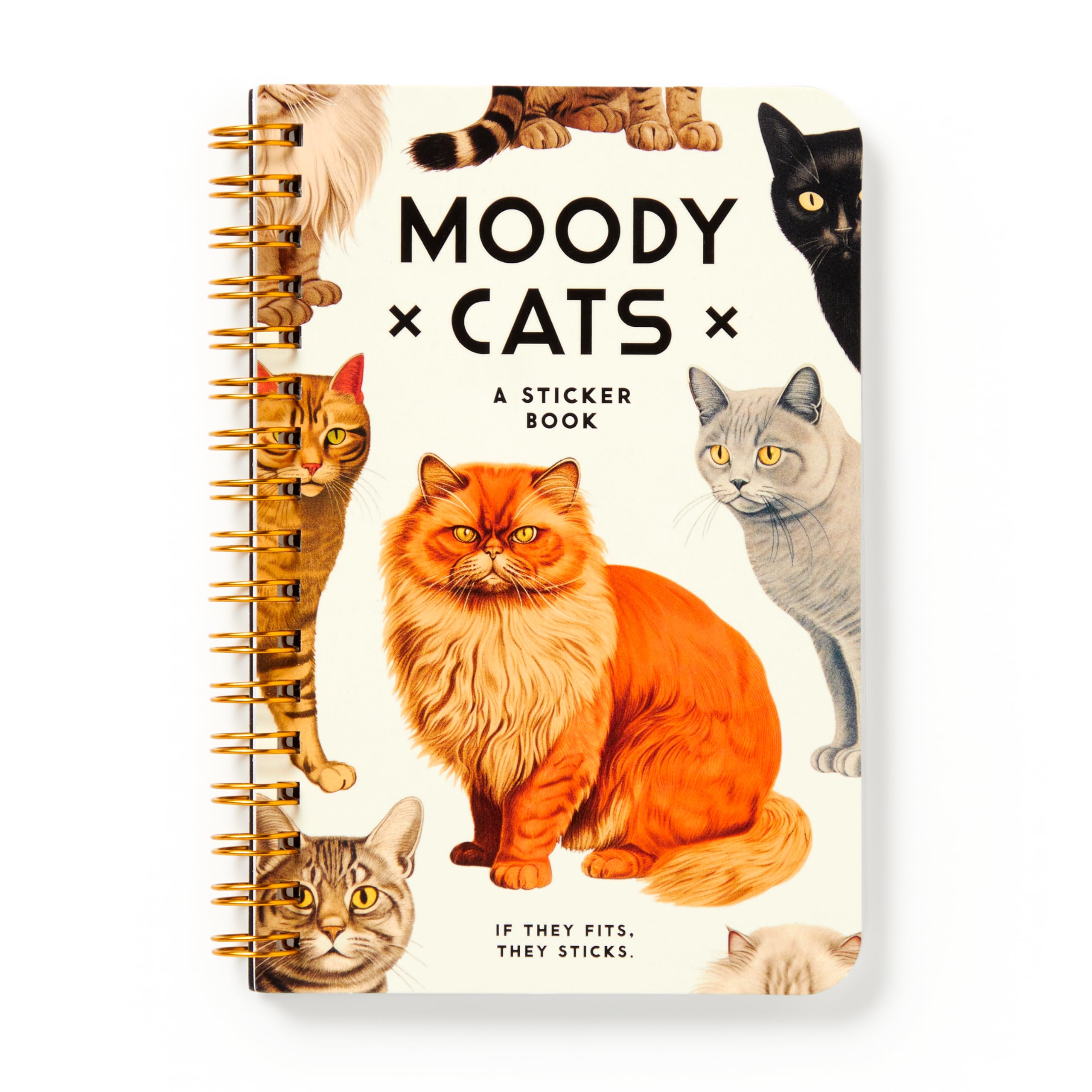 Galison Moody Cats Sticker Book