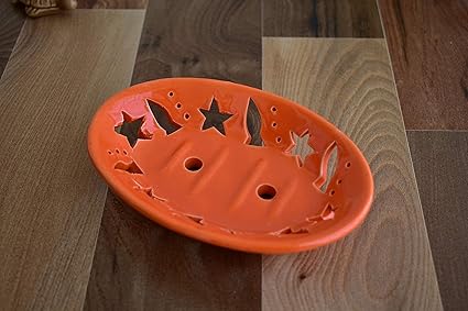 Kunhar Ceramic Soap Dish for Bathroom/Ceramic Soap Dish for Bath Tub/Ceramic Soap Dish for Wash Basin Beautifully Crafted Bathroom Accessory