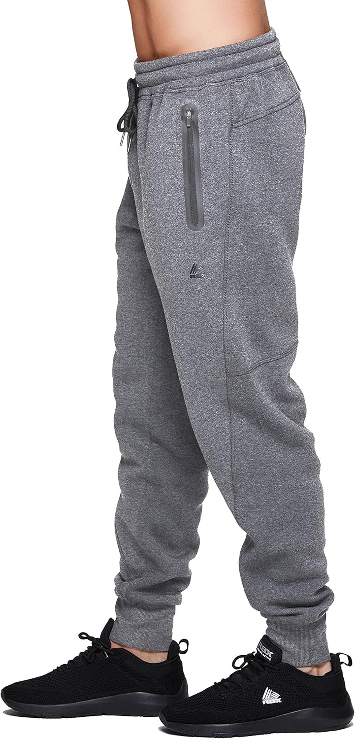 RBX Active Men's Athletic Fleece Lined Tapered Jogger Sweatpant with Pocket at  Men’s Clothing store