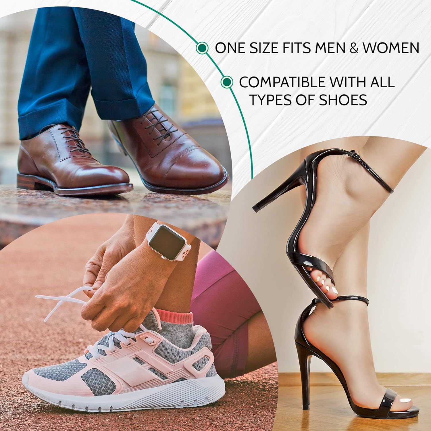Ball of Foot Cushion Inserts (3 Pairs) - Metatarsal Pads for Men and Women - Foot Pain Relieve Sticky Shoe Pads - Comfortable Anti Slip Shoe Insoles - Shoe Adhesive Pads: Health & Personal Care