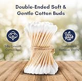 Blue Dot Cotton Buds 200 Double-Ended Plastic Free 100% Cotton view 5