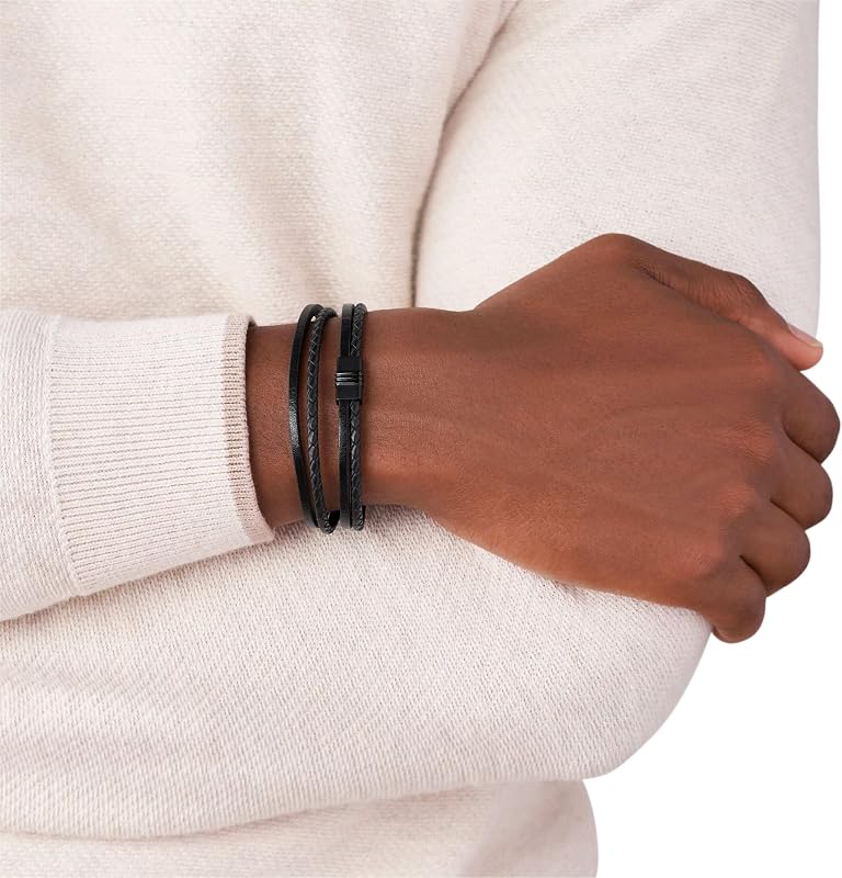Armband Für Männer Vintage Casual, Innenlänge: 175mm - 190mm Schwarz Edelstahlarmband, JF03098001
