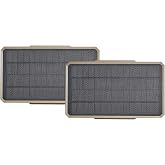 Moultrie Solar Power Pack II - 2-Pack, 3.4W, for Edge Series Cameras | Trail Camera Solar Pack, 3.4W solar + 3350mAh battery, 7.2V output, never change batteries, Two Pack