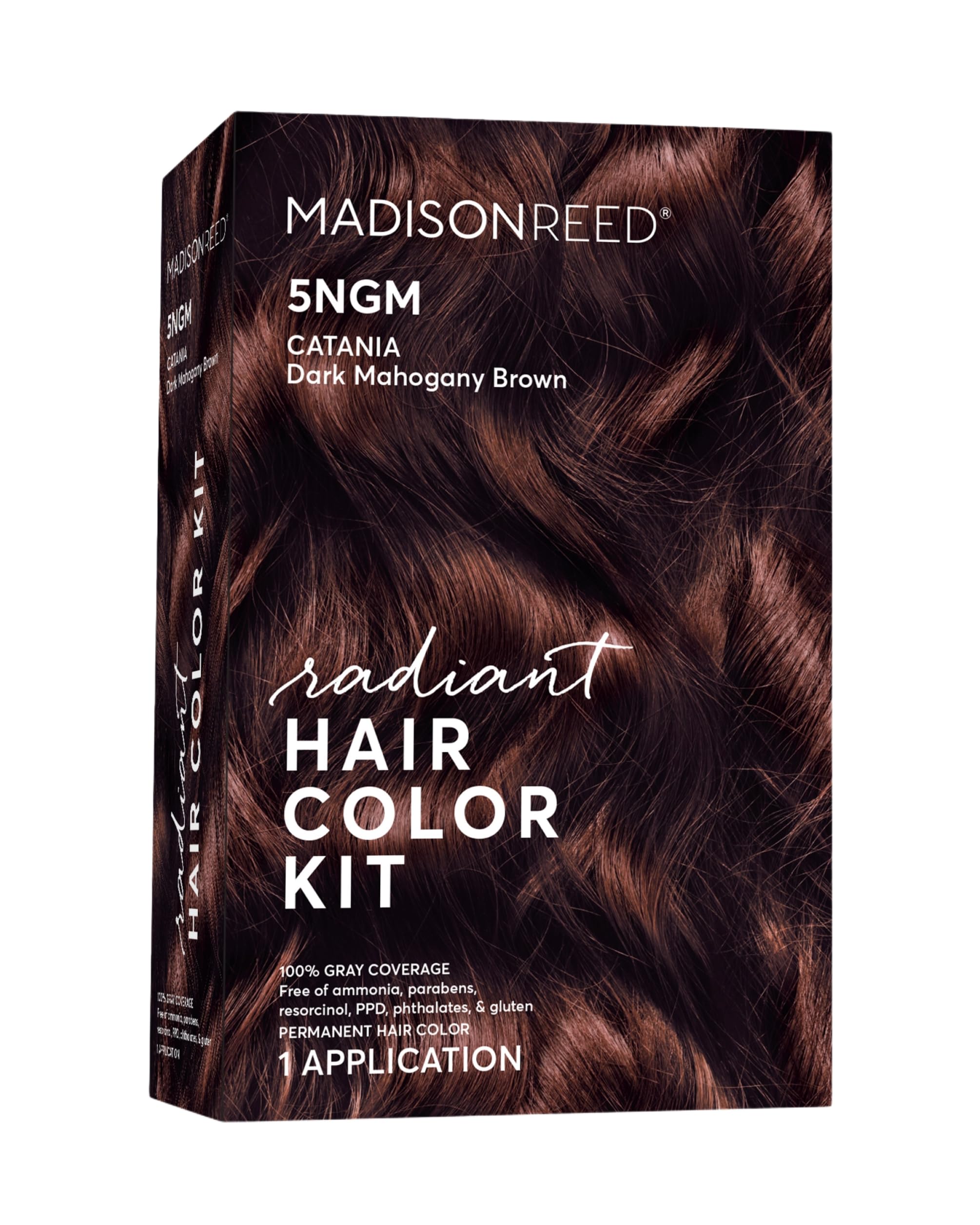 Madison Reed Radiant Hair Color Kit | 5NGM Dark Cinnamon Brown with Gold Mahogany Tones (Catania Brown) for 100% Gray Hair Coverage | Dimensional Permanent Hair Dye | PPD-Free & Ammonia-Free | 1 Pack