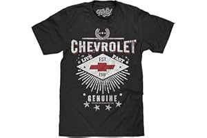 Tee Luv Men's Chevrolet T-Shirt - Faded Live Fast Chevy Bowtie Logo Shirt