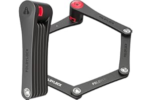 Seatylock FoldyLock Classic Folding Bike Lock - Patented High Security Sold Secure Silver Bicycle Lock - Heavy Duty Anti Theft Secure Guard with Keys & Case Mount - 37.4"