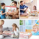 XIAPIA Kids Drum Kit 11 in 1 Wooden Musical Instrument Set Toddler Toys view 7