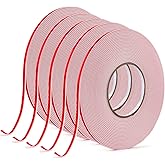 Double Sided Adhesive Foam Roll for Card Making,5 Rolls Craft Foam Tape for adding slightest amount of pop for all of your pa