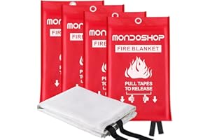Fire Blanket for Home Kitchen Emergency - Mondoshop Fire Suppression Blanket Fireproof Blanket Fire Retardant Blankets for Ca