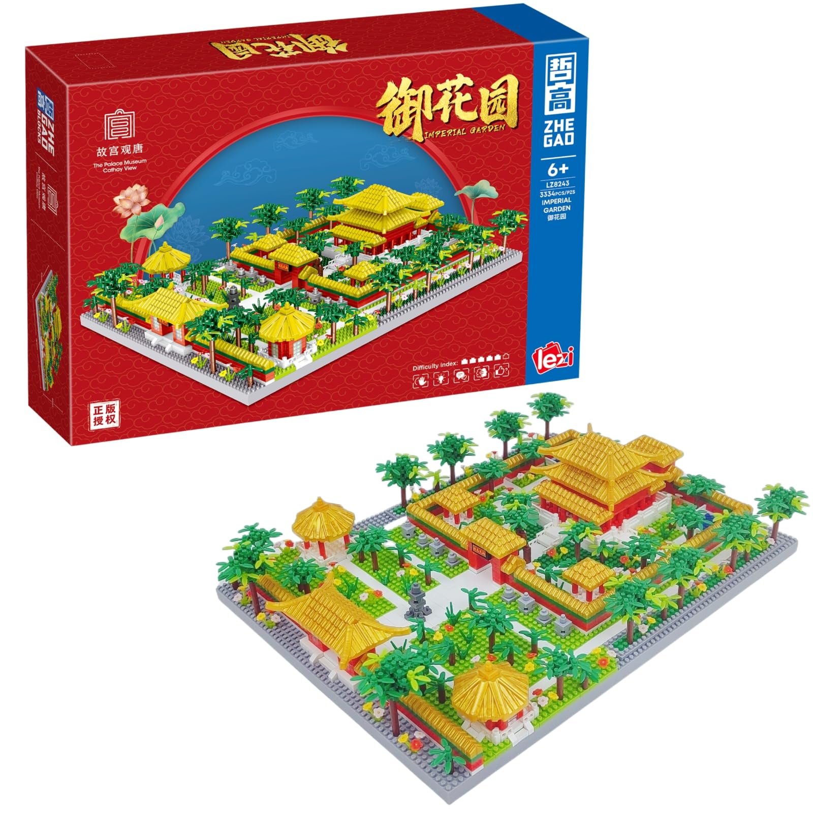 Aigidusansu Imperial Garden Micro Blocks Set, 3334pcs World Architecture Mini Diamond Blocks Bricks, Building Toy 3D puzzle for Children Gift