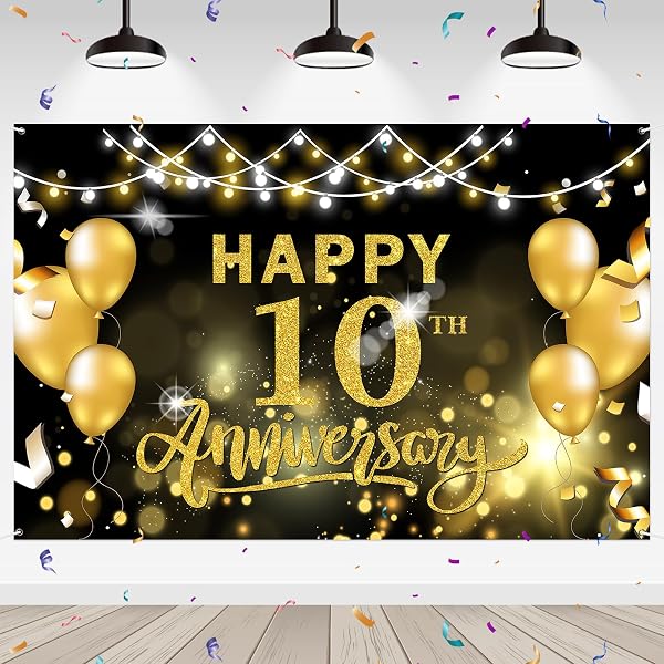 PAKBOOM Happy 31st Birthday Banner Backdrop – Black & Gold 4x6 Ft Party Decor For Men, Photo Booth Background - View #2