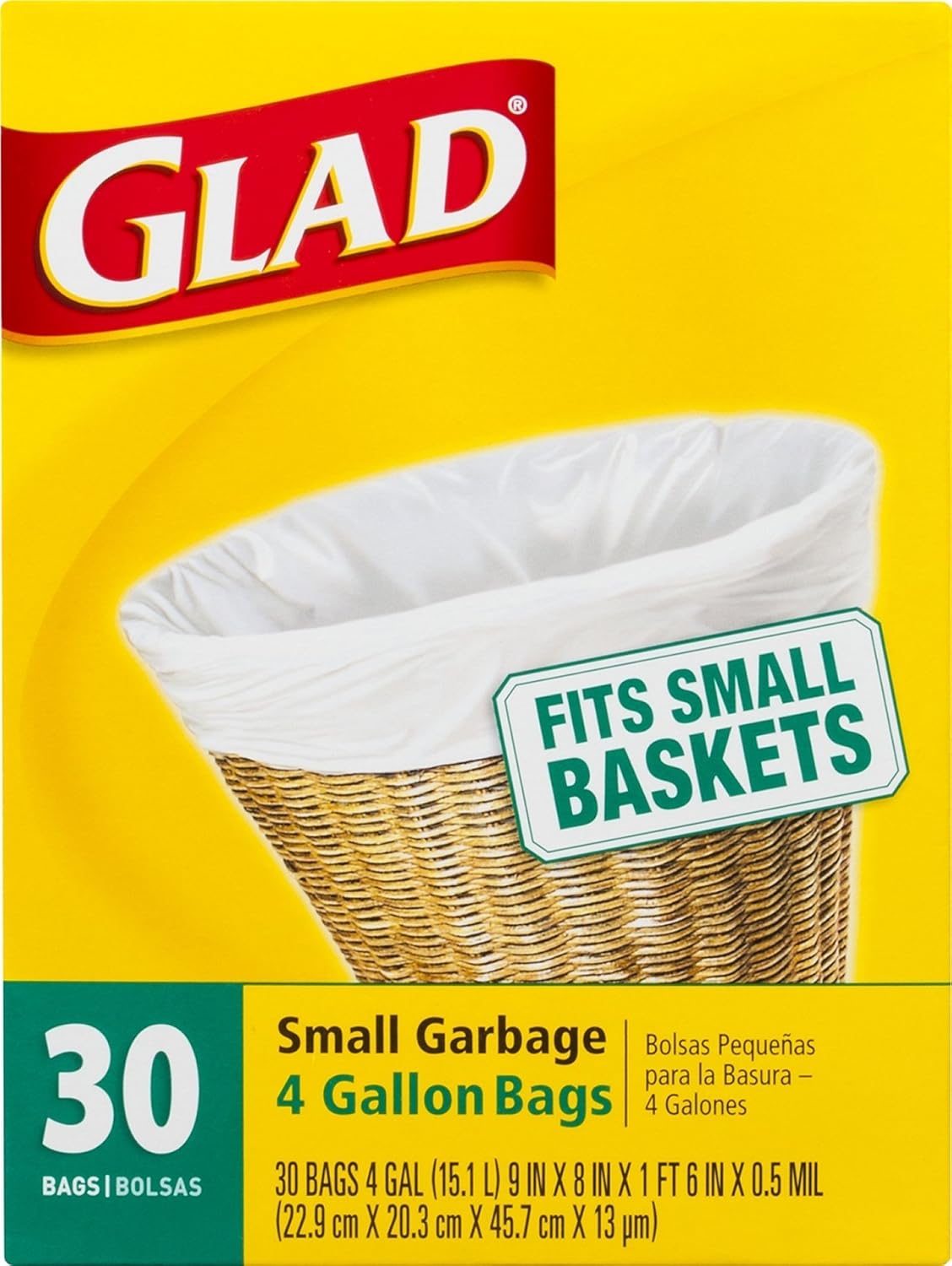 Home & Garden 2pk Garbage Trash Bags Small 4 Gallons White 30 Ct Trash Cans & Wastebaskets