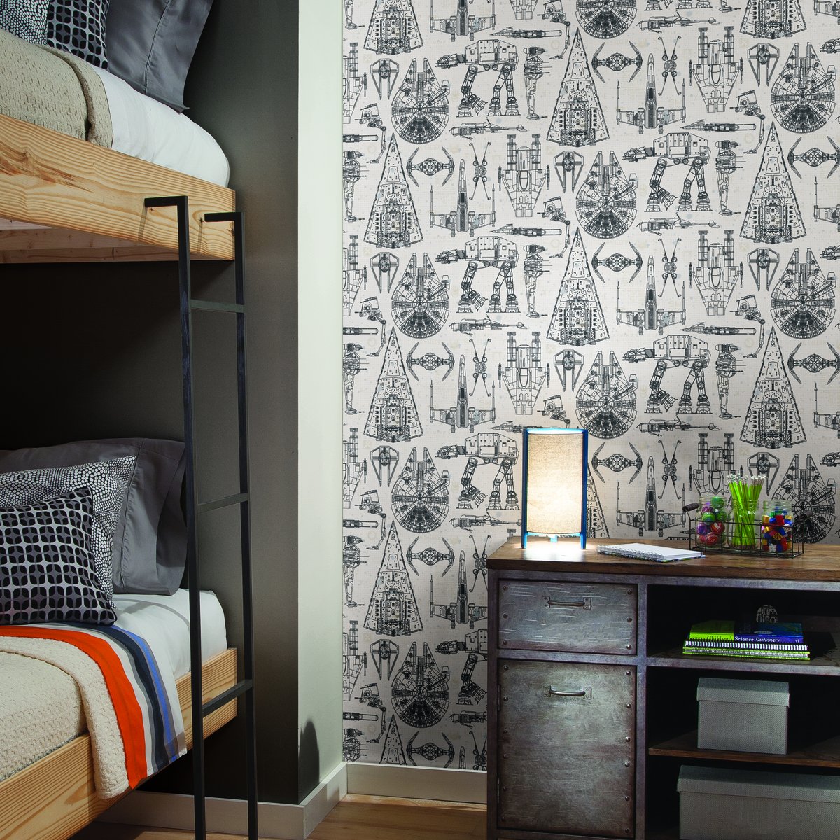 Star Wars Blueprint Repositionable and Removable Peel and Stick