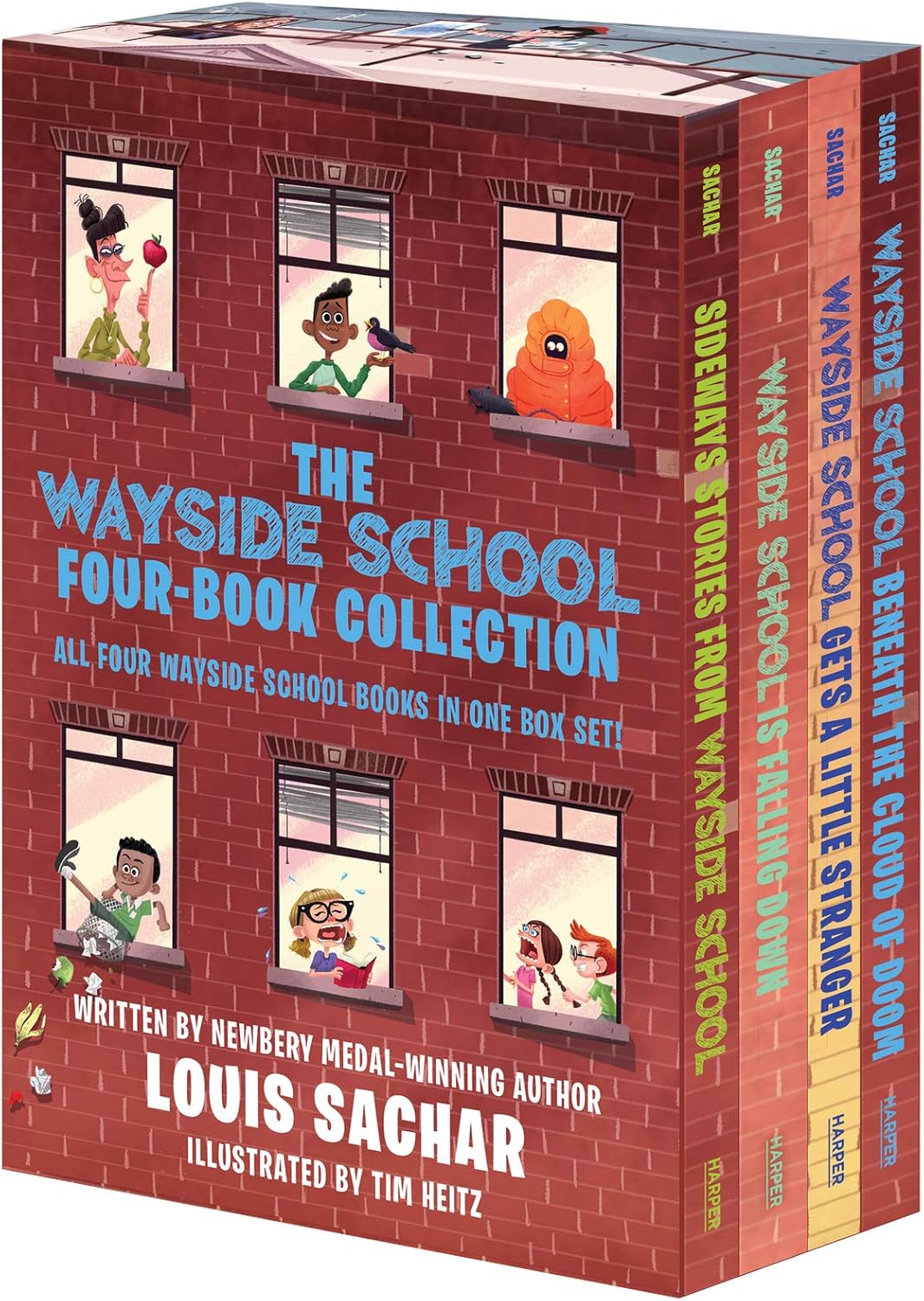 Humor - The Wayside School 4-Book Box Set: Sideways Stories from Wayside School, Wayside School Is Falling Down, Wayside School Gets a Little Stranger, Wayside School Beneath the Cloud of Doom