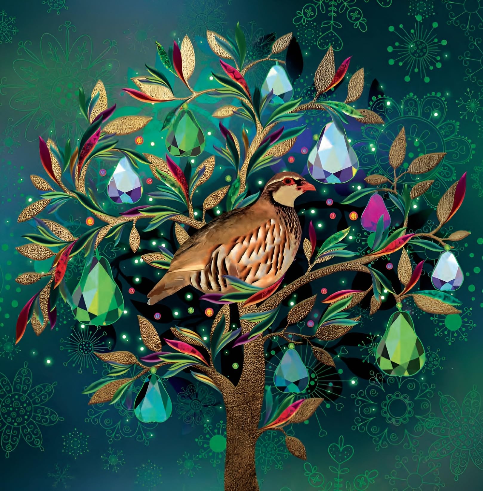 Noel Tatt Charity Christmas Cards Pack of 10 - Assorted Designs - 5 x 2 Vibrant Tree Designs - Festive Christmas Cards Multipack - In Aid of UK Charities